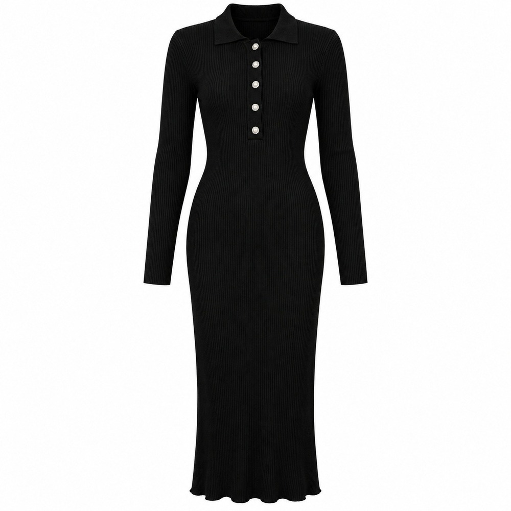 House of Harlow 1960 Dark Academia Ribbed Midi Dress Womens S Goth Preppy Dress